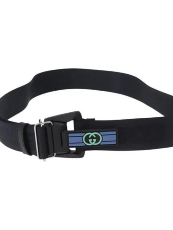 GUCCI Belt Nylon Black 778889 Auth BA11346V main image 7